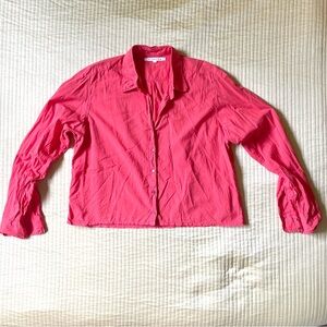 Xirena red cropped long sleeve down - size L